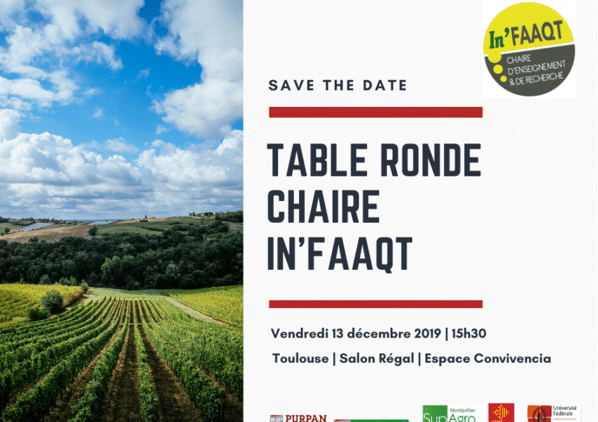 Table ronde Chaire In’FAAQT au Salon Régal 2019